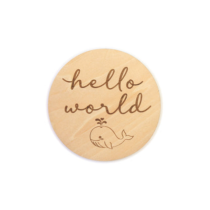 SNUGGLE HUNNY | WOODEN MILESTONE DISCS | WHALE