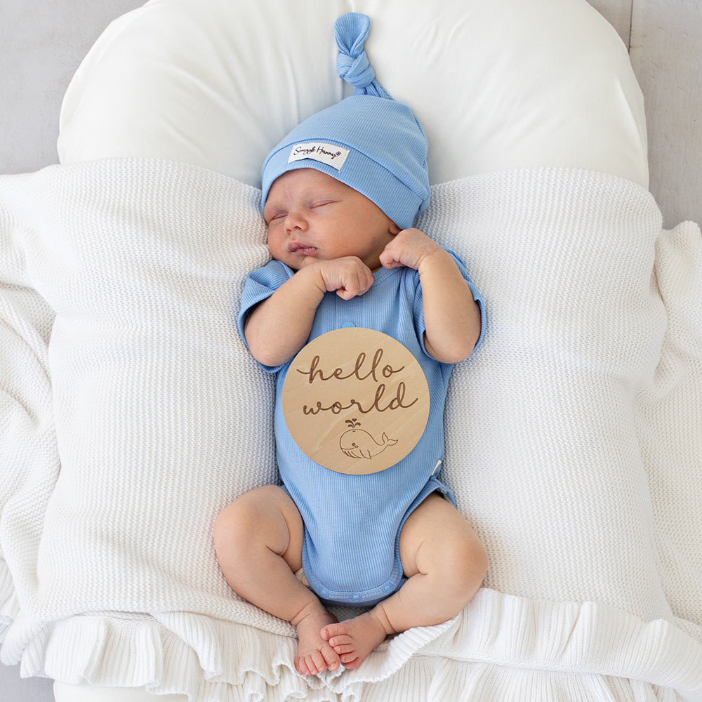 SNUGGLE HUNNY | WOODEN MILESTONE DISCS | WHALE