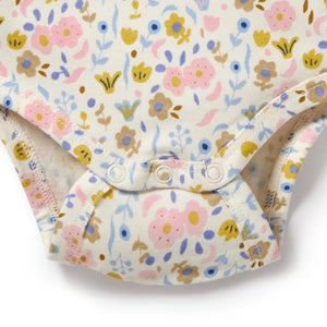 Wilson + Frenchy Organic Short Sleeve Bodysuit - Ava Floral