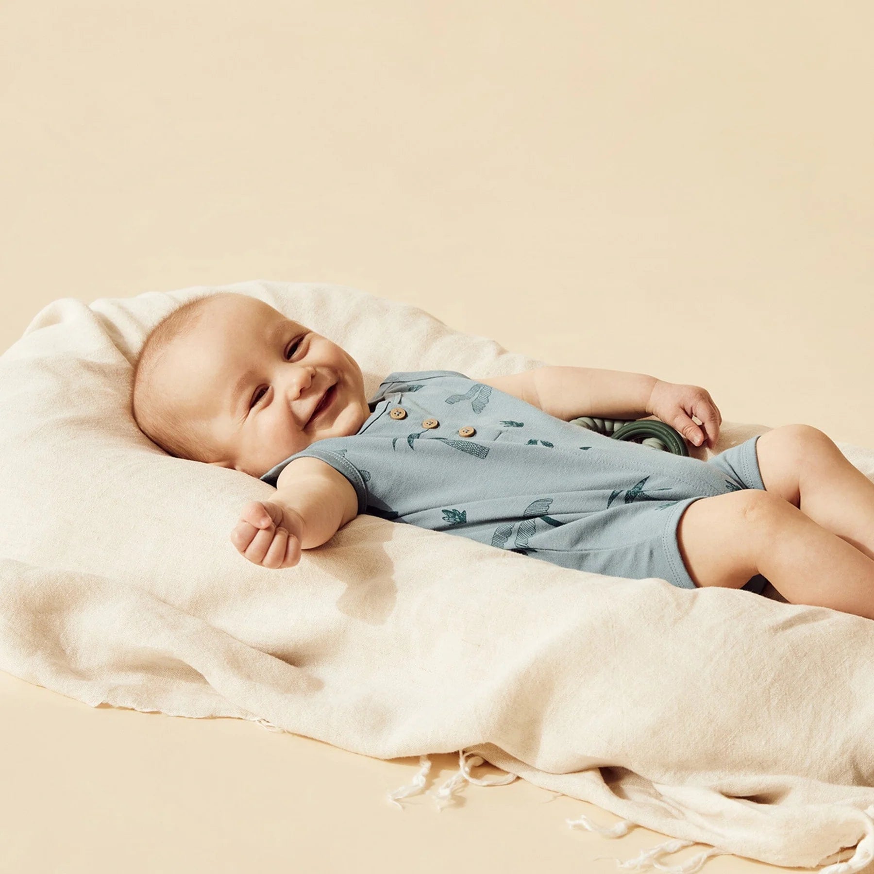 Wilson + Frenchy Organic Cotton Growsuit - Palm Days