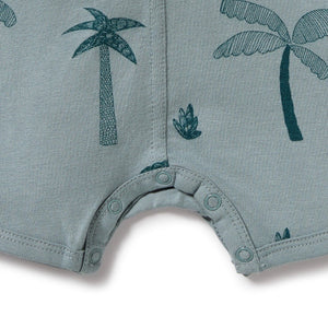 Wilson + Frenchy Organic Cotton Growsuit - Palm Days