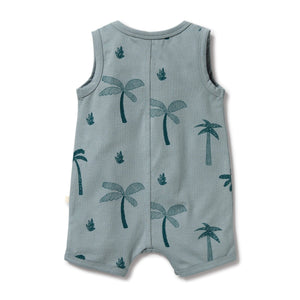 Wilson + Frenchy Organic Cotton Growsuit - Palm Days