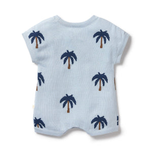 Wilson + Frenchy Knitted Growsuit - Little Palm