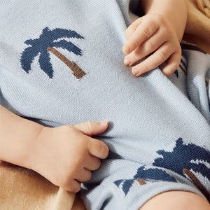 Wilson + Frenchy Knitted Growsuit - Little Palm