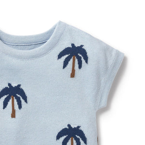 Wilson + Frenchy Knitted Growsuit - Little Palm