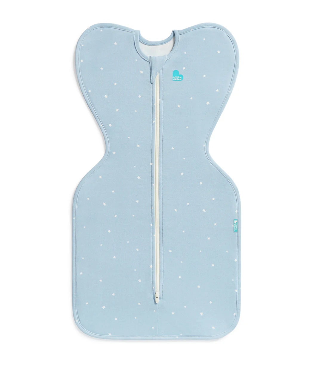 LOVE TO DREAM SWADDLE UP SLEEPING BAG 1.0 TOG | POWDER BLUE
