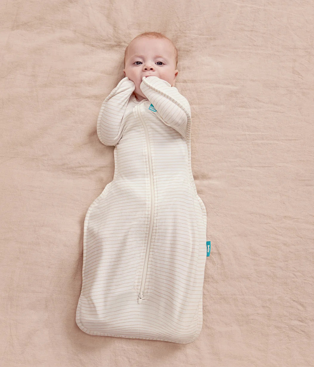 LOVE TO DREAM SWADDLE UP SLEEPING BAG 0.2 TOG | TAN STRIPE