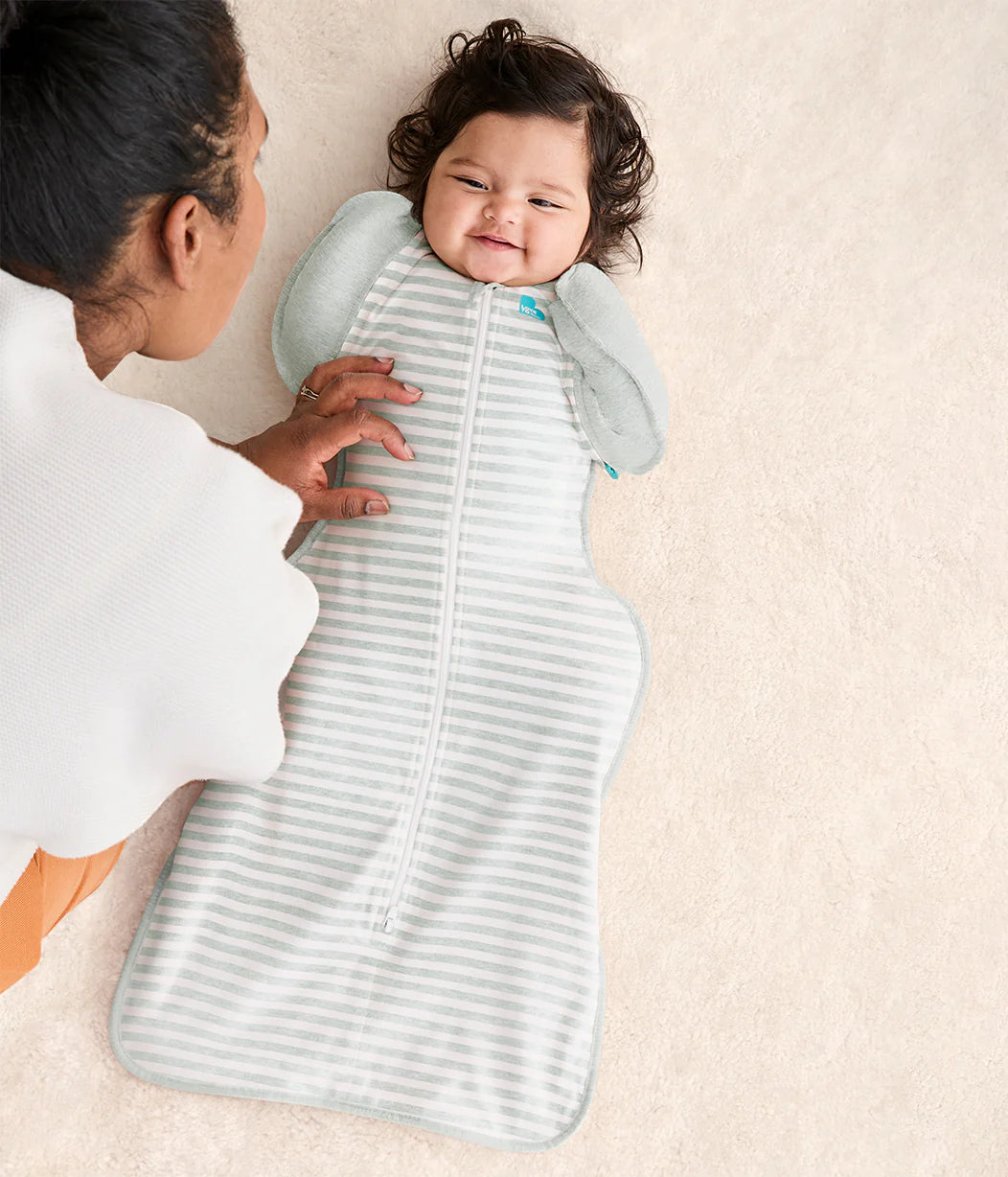 LOVE TO DREAM SWADDLE UP TRANSITION BAG 0.2 TOG | OLIVE STRIPE