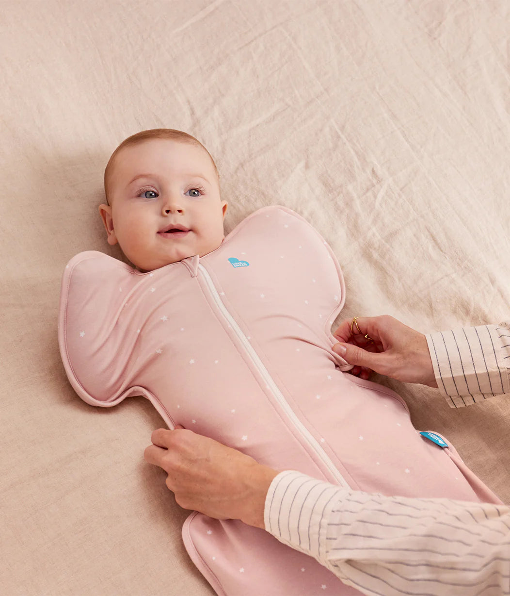LOVE TO DREAM SWADDLE UP SLEEPING BAG 1.0 TOG | POWDER PINK