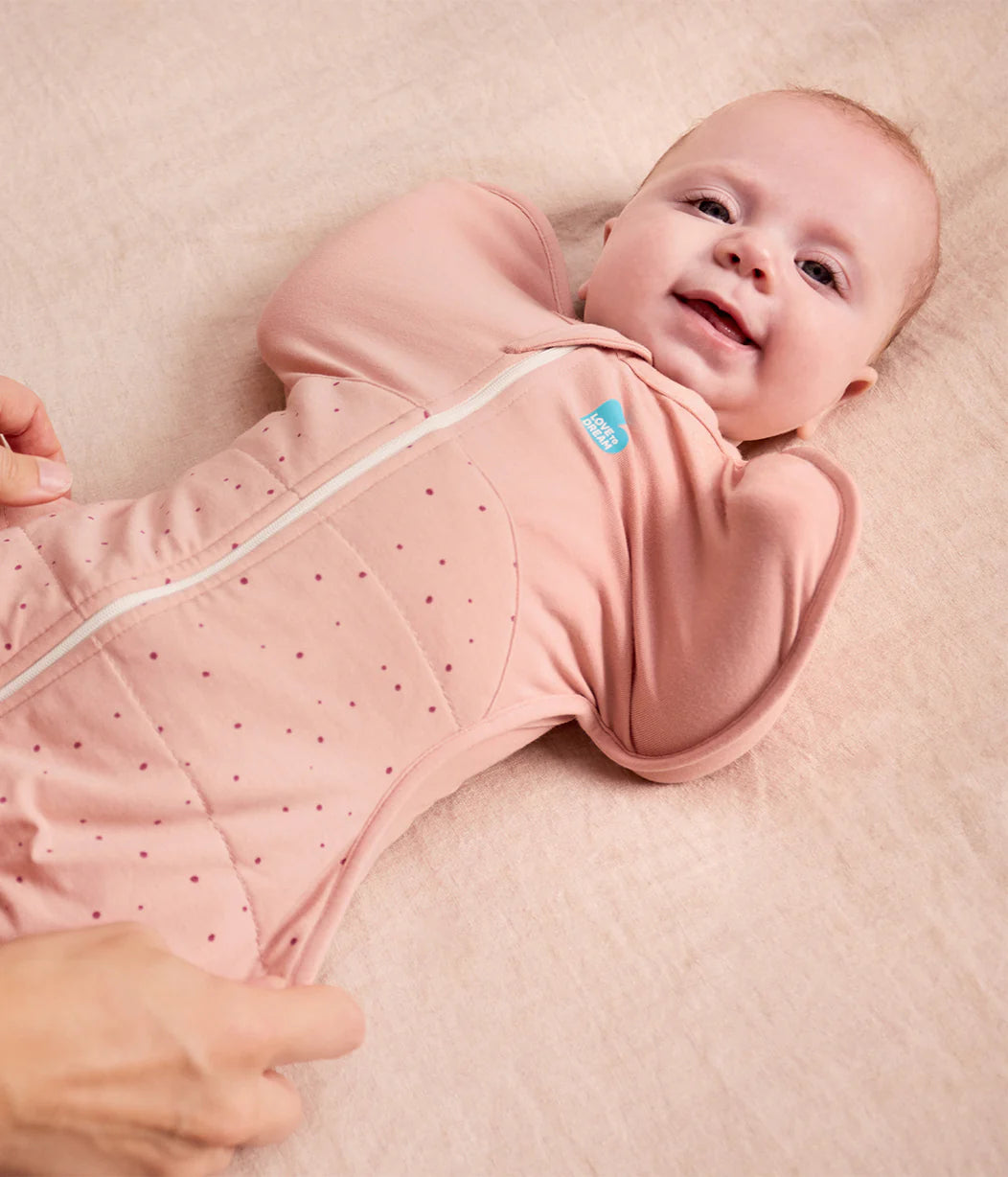 LOVE TO DREAM SWADDLE UP SLEEPING BAG 2.5 TOG | PEBBLES ROSE