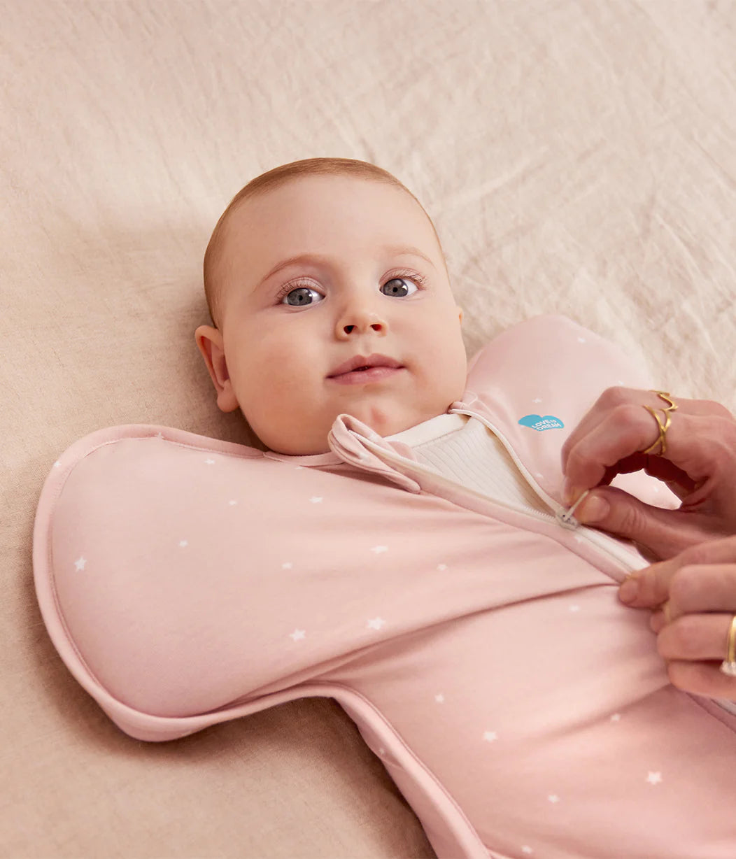LOVE TO DREAM SWADDLE UP SLEEPING BAG 1.0 TOG | POWDER PINK