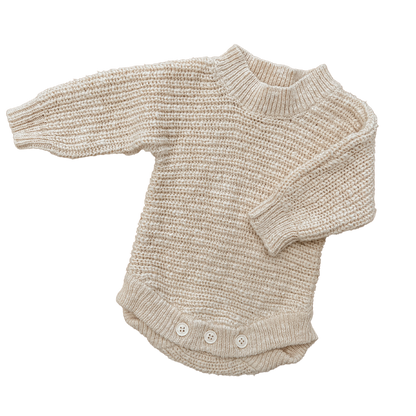 Ziggy Lou Knit Heirloom Romper - Honey