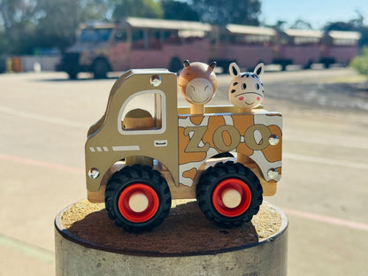 Wooden Truck Toy With Animals