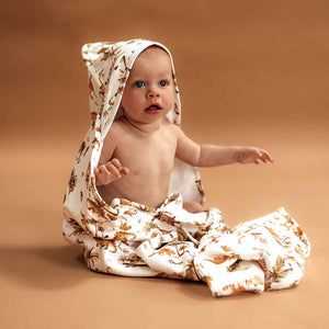 Snuggle Hunny Hooded Organic Cotton Towel - Dino