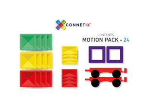 Connetix Tiles - 24 Piece Motion Pack Building Set