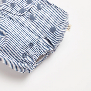 Reusable Cloth Nappy - Indigo Stripe