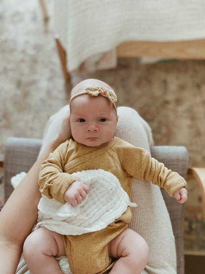 Organic Cotton Gauze Wash Cloth/Burp Cloth - White