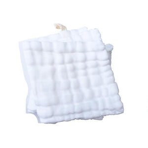 Organic Cotton Gauze Wash Cloth/Burp Cloth - White