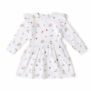 Snuggle Hunny Long Sleeve Organic Cotton Dress - Ladybug