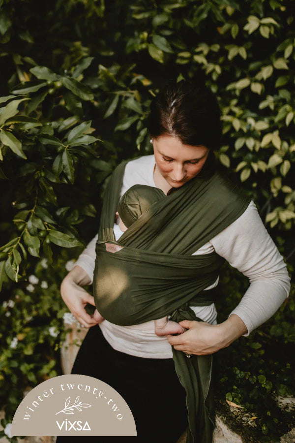 Vixsa bamboo baby wrap carrier - Angus and Dudley