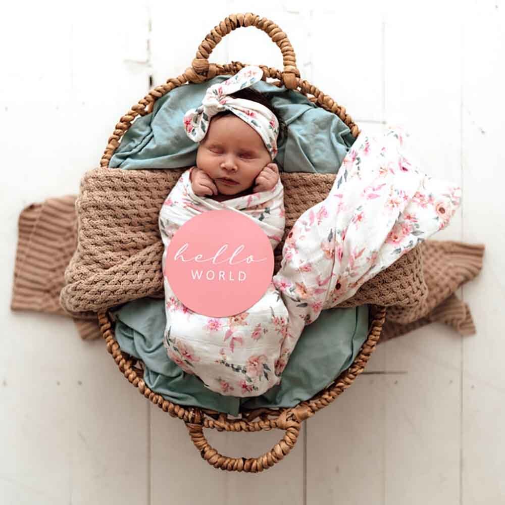 Snuggle Hunny Organic Cotton Muslin Wrap - Camille - Angus & Dudley Collections