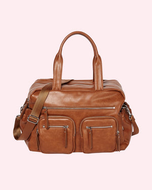 Oioi Faux Leather Nappy Carry All - Tan
