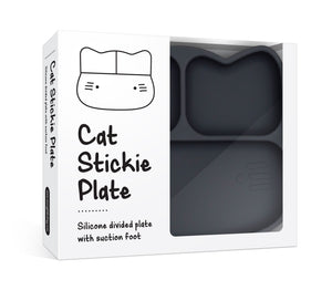 Cat Stickie Plate - Charcoal