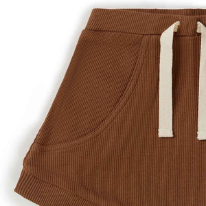 Snuggle Hunny Organic Cotton Shorts - Chocolate