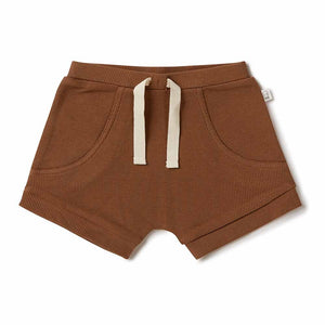 Snuggle Hunny Organic Cotton Shorts - Chocolate
