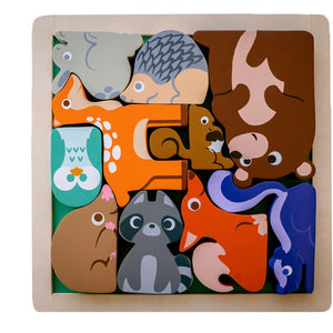 chunky wooden puzzle - angus and dudley