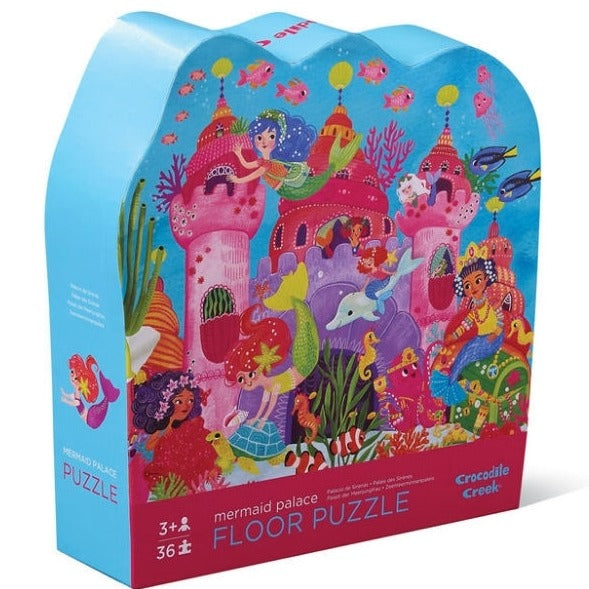 Crocodile Creek mermaid floor puzzle - angus and dudley