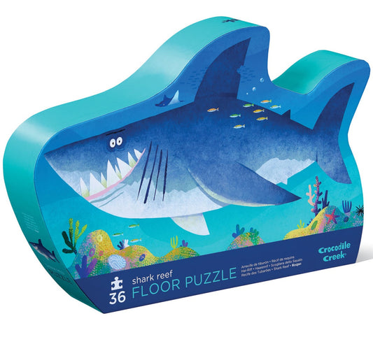 crocodile creek floor puzzle shark - angus and dudley