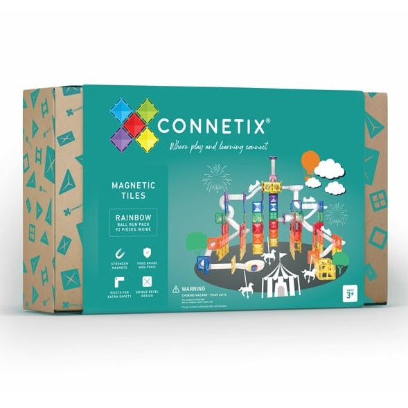 Connetix tiles ninety two piece ball run pack - angus and dudley