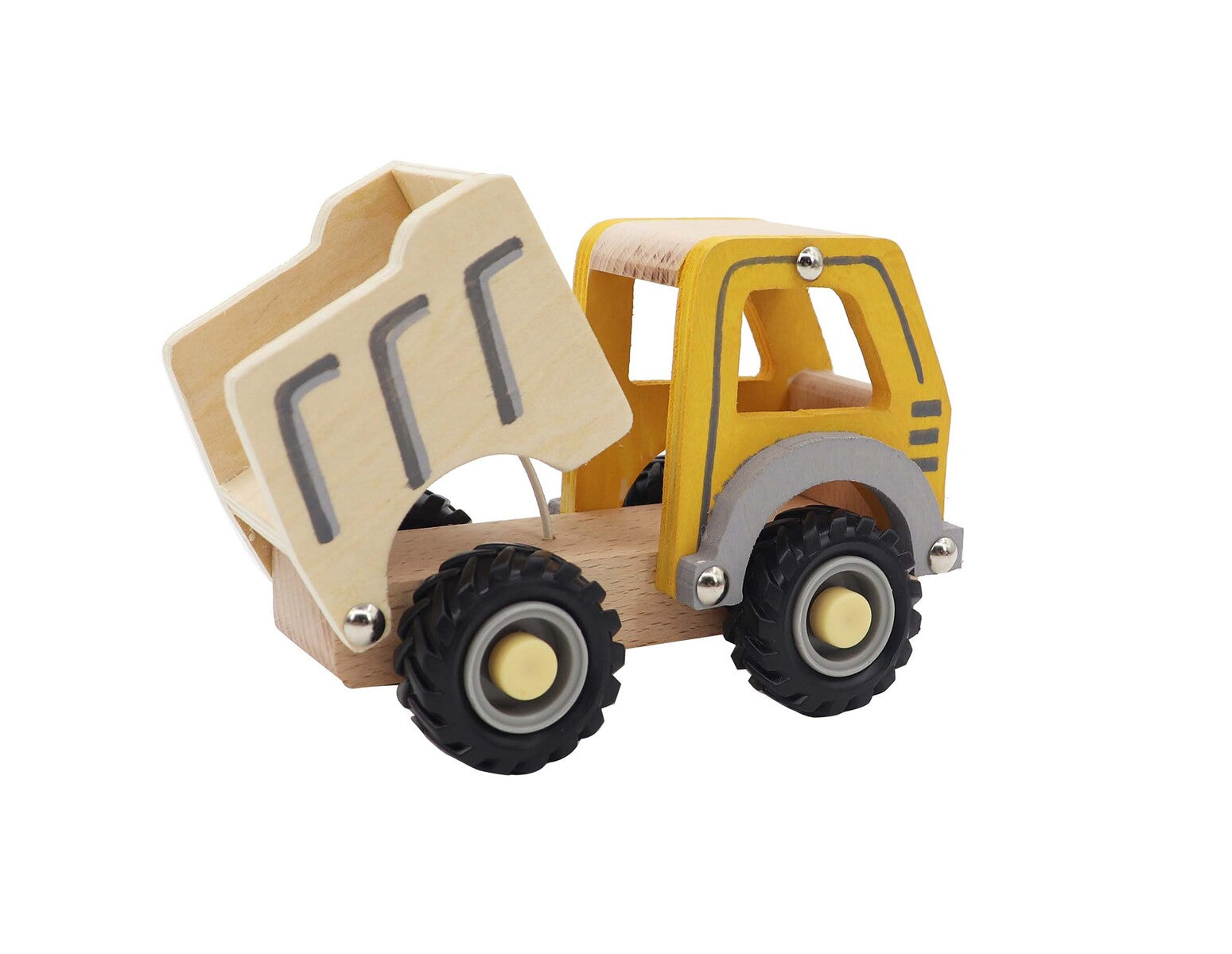 wooden toy dump truck - angus and dudley
