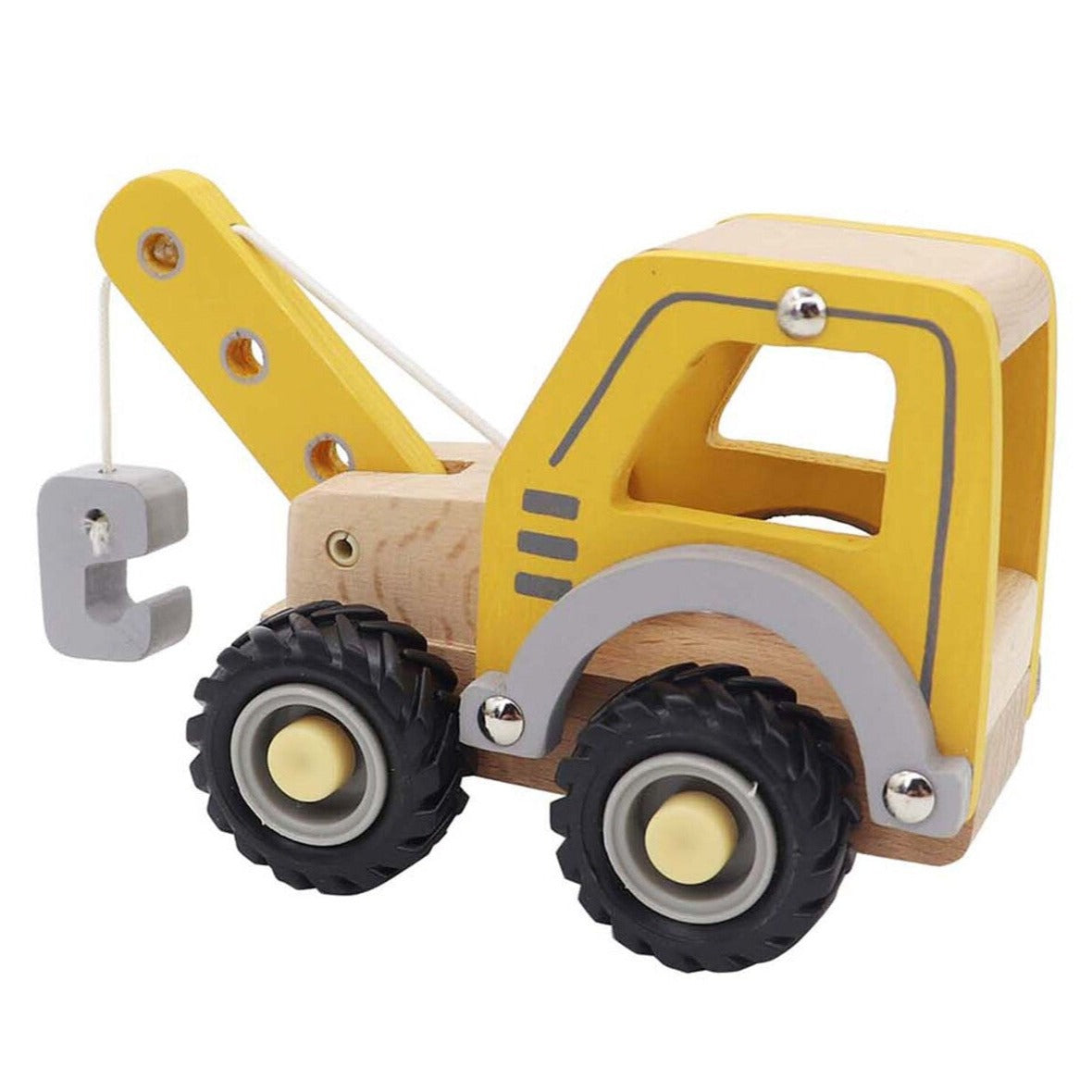 Wooden toy crane - angus and dudley