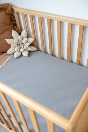 Fitted Bamboo/Organic Cotton Cot Sheet - Cloud