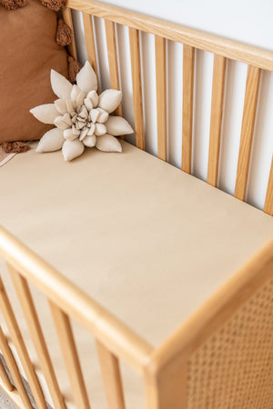 Fitted Bamboo/Organic Cotton Cot Sheet - Oat
