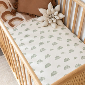 kinn fitted bamboo cot sheet - angus and dudley