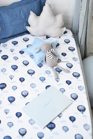 Snuggle Fitted Cot Sheet - Cloud Chaser - Angus & Dudley Collections