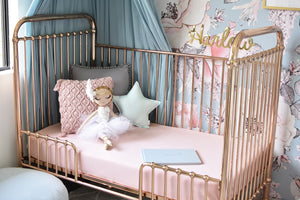 Snuggle Fitted Cot Sheet - Lullaby Pink - Angus & Dudley Collections