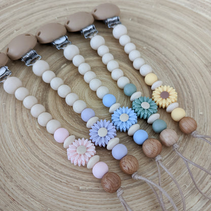 Nature Bubz Dummy Clip Beaded - Daisy