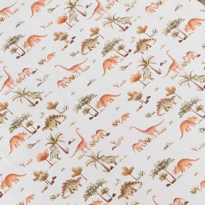 Snuggle Hunny Fitted Cot Sheet - Dino