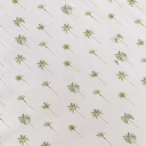 Snuggle Hunny Kids Fitted Cot Sheet - Green Palm