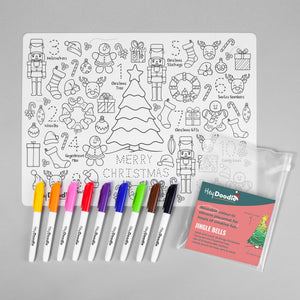 Hey Doodle Silicone Colouring Mat - Jingle Bells