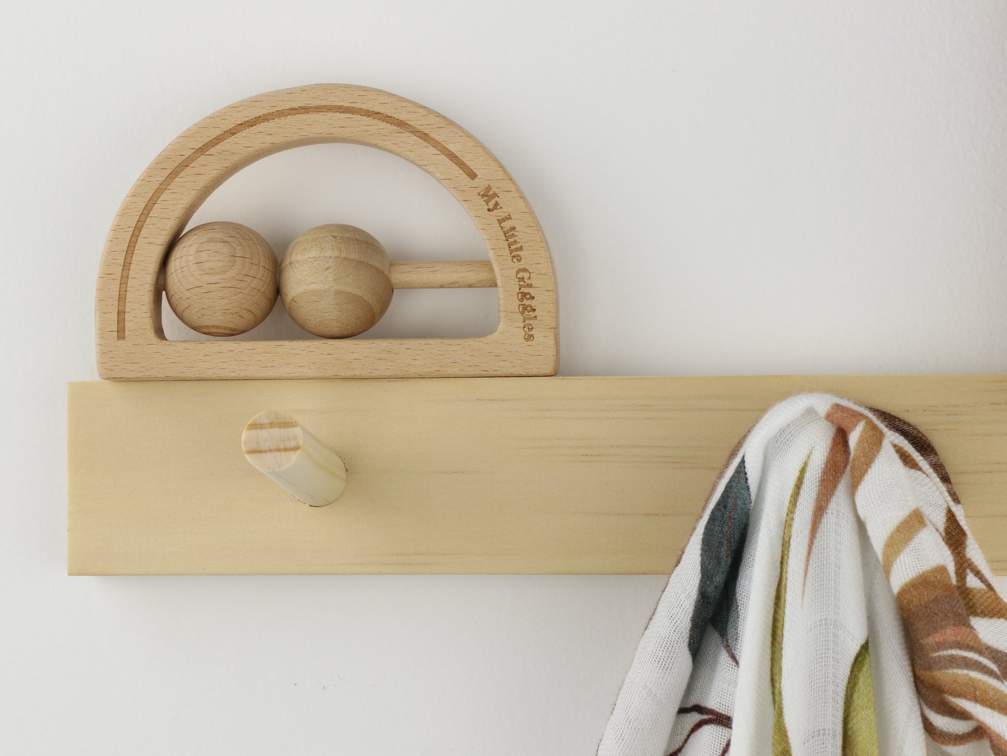 Wooden peg rail/coat rack for entryway - Angus & Dudley Collections