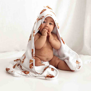Snuggle Hunny Hooded Organic Cotton Towel - Lion