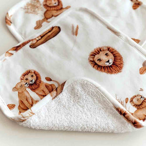 Snuggle Hunny Organic Cotton Wash Cloths 3 Pack - Lion