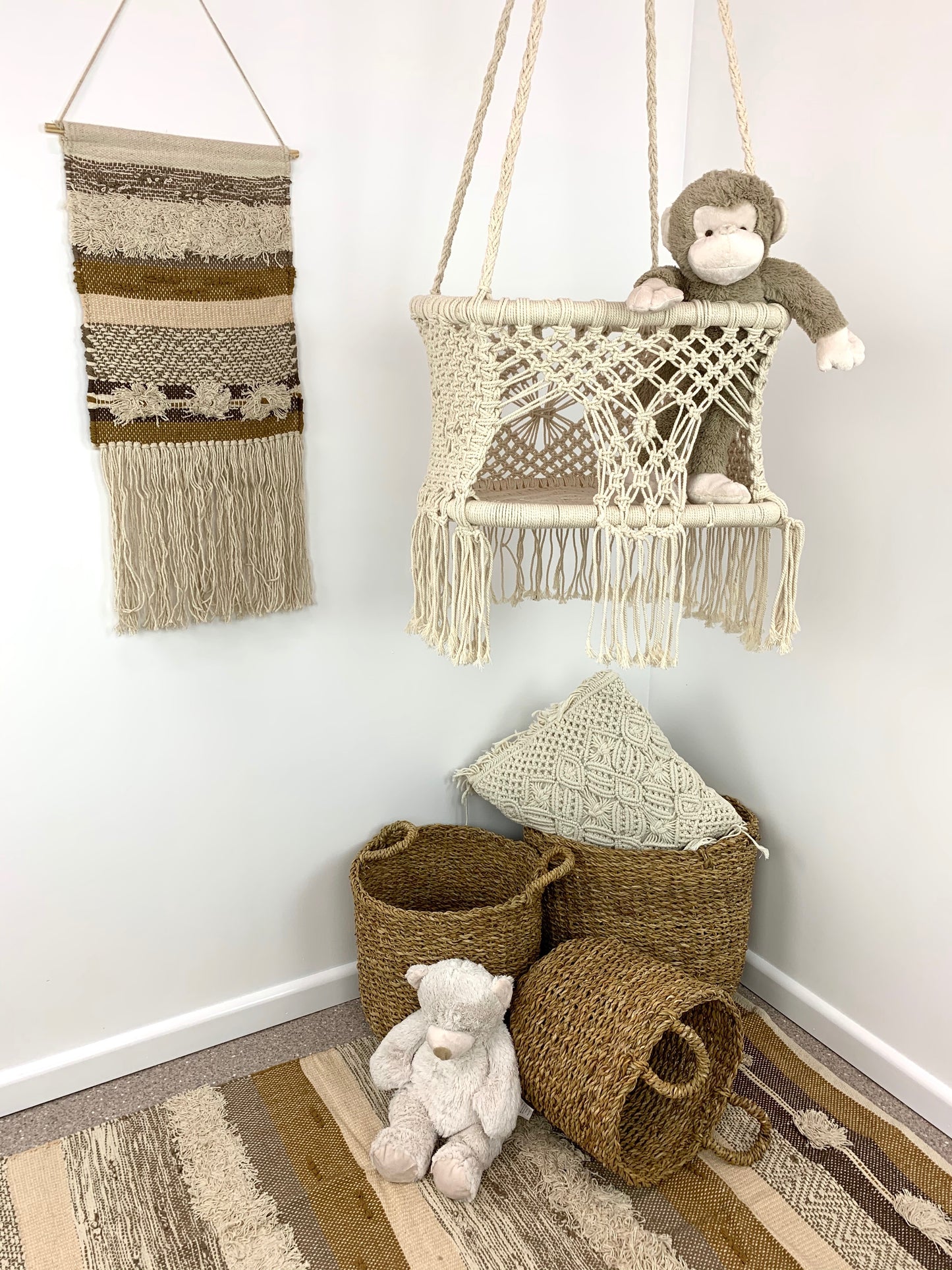 Baby Macrame Swing Chair - Angus & Dudley Collections