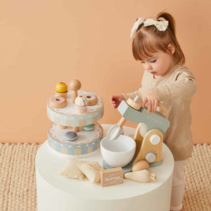 Wooden Cake Stand and Cakes