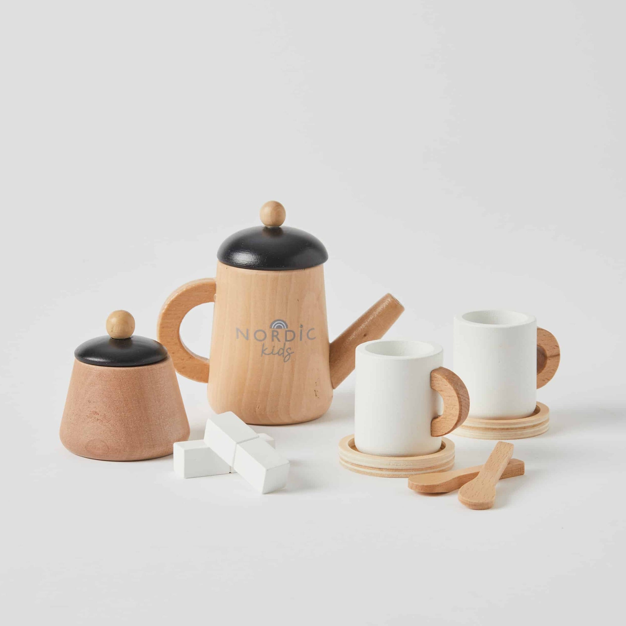 nordic kids wooden tea set - angus and dudley